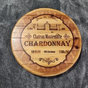 Wood Chardonnay wooden round lazy susan. CC